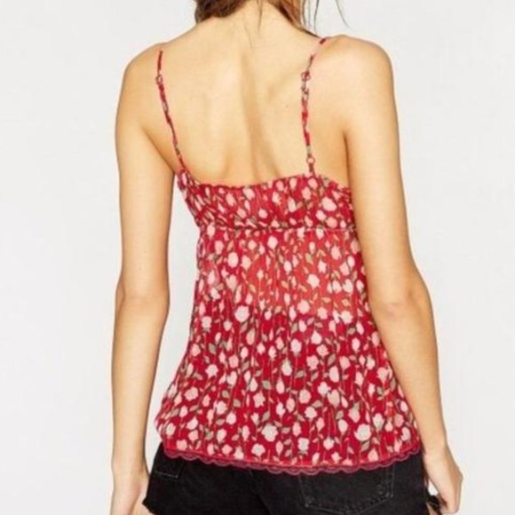 The Kooples Red Rosa Floral Tank Top (NWT) - Picture 2 of 15